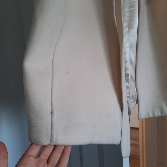 Stunning Bebe Belted Wool Coat with Rabbit Fur Collar - Picture 11 of 13